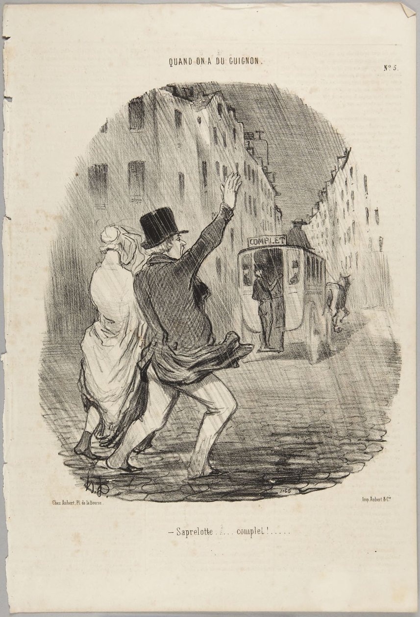 Saprelotte... ¡completo!, número 5 de la serie Quand on a du Guignon de Le Charivari de Honoré Daumier