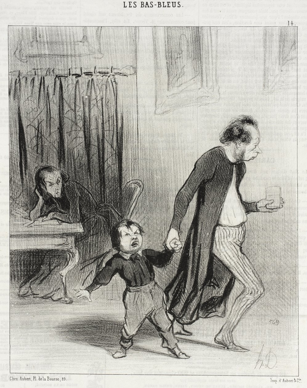 ¡Maldito niño lascivo, vete! de Honoré Daumier