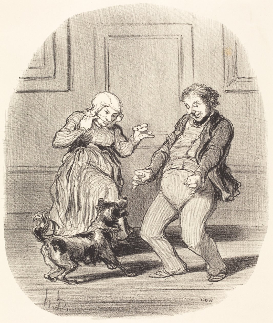 Alegrándose... del fin de la ola de calor de Honoré Daumier