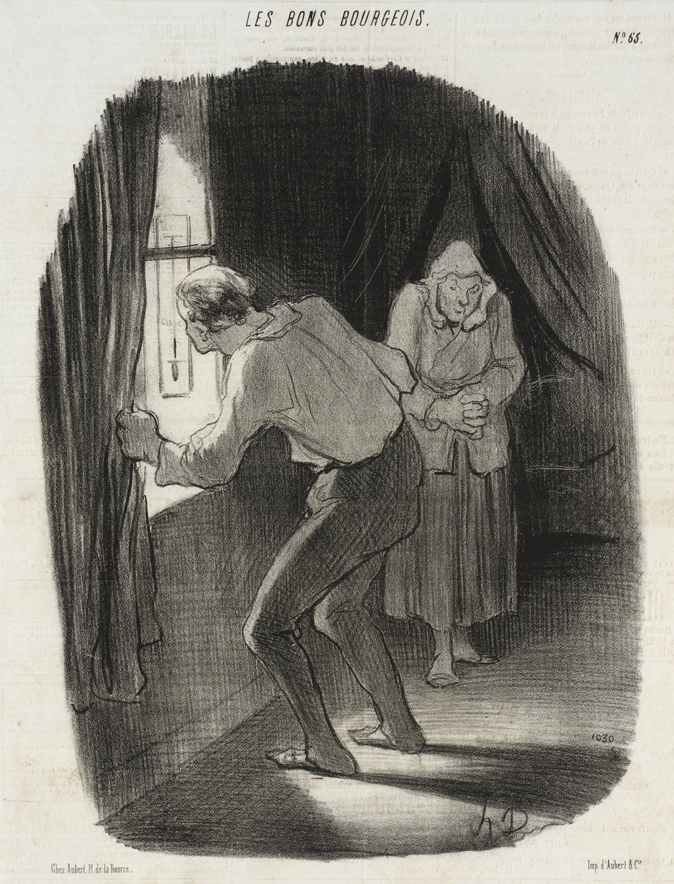 Seis grados bajo cero... ¡Ah! Ya no me sorprende... de Honoré Daumier