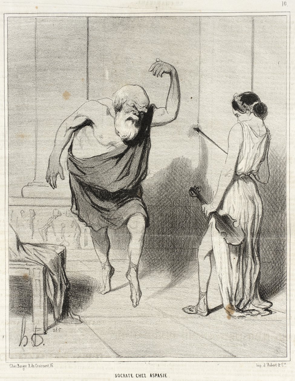 Sócrates en casa de Aspasia de Honoré Daumier