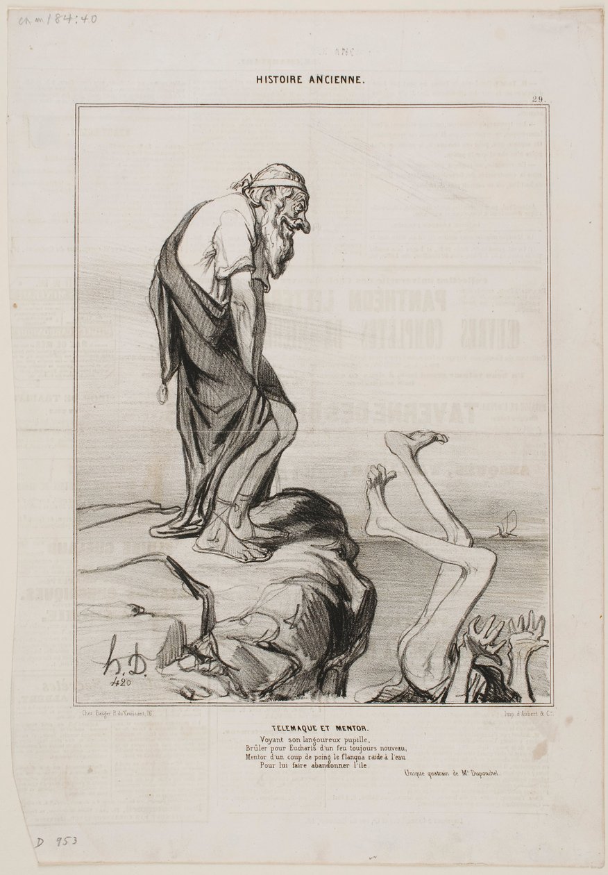 TELÉMACO Y MENTOR de Honoré Daumier
