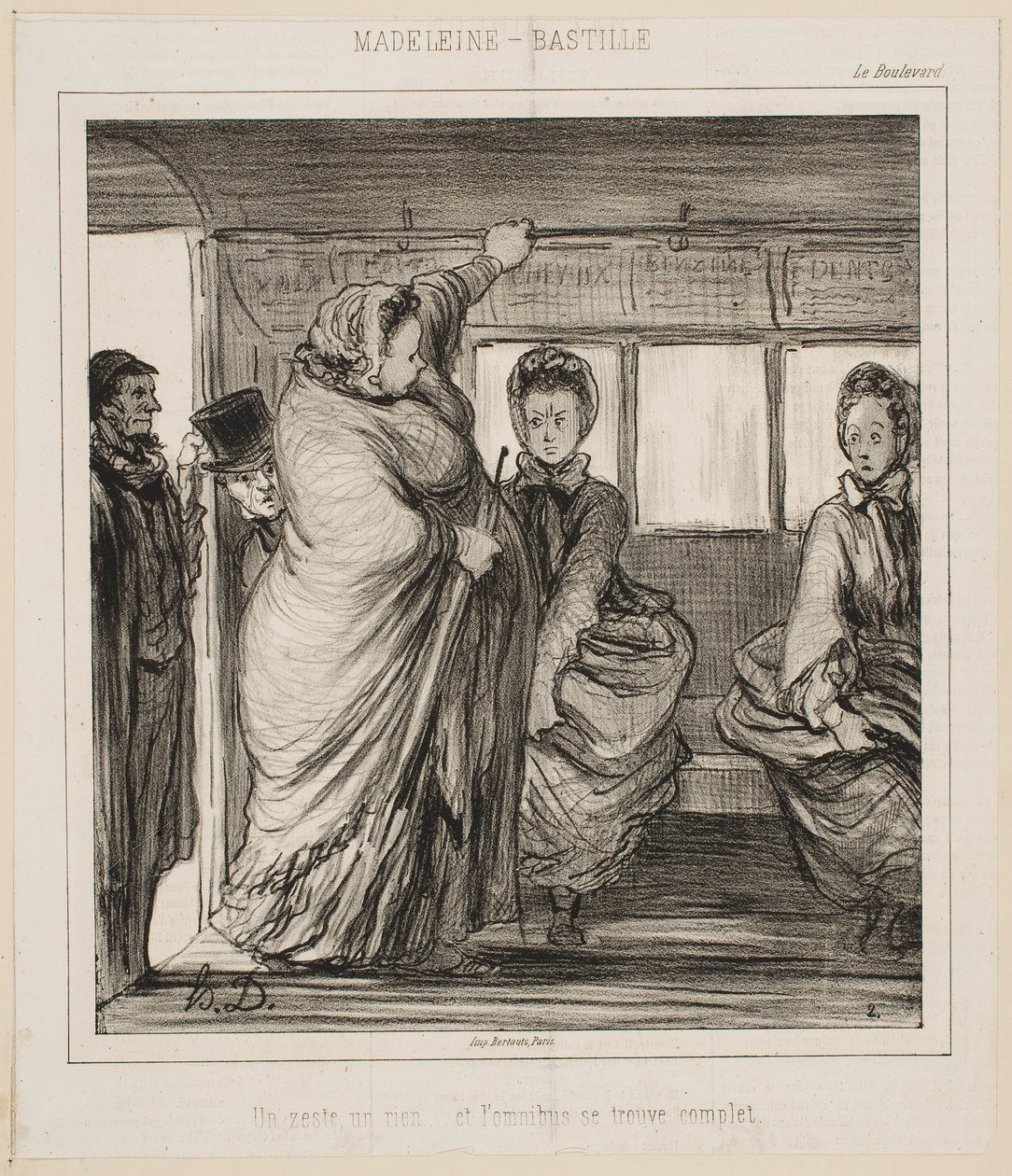 La línea de autobús Madeleine-Bastille de Honoré Daumier