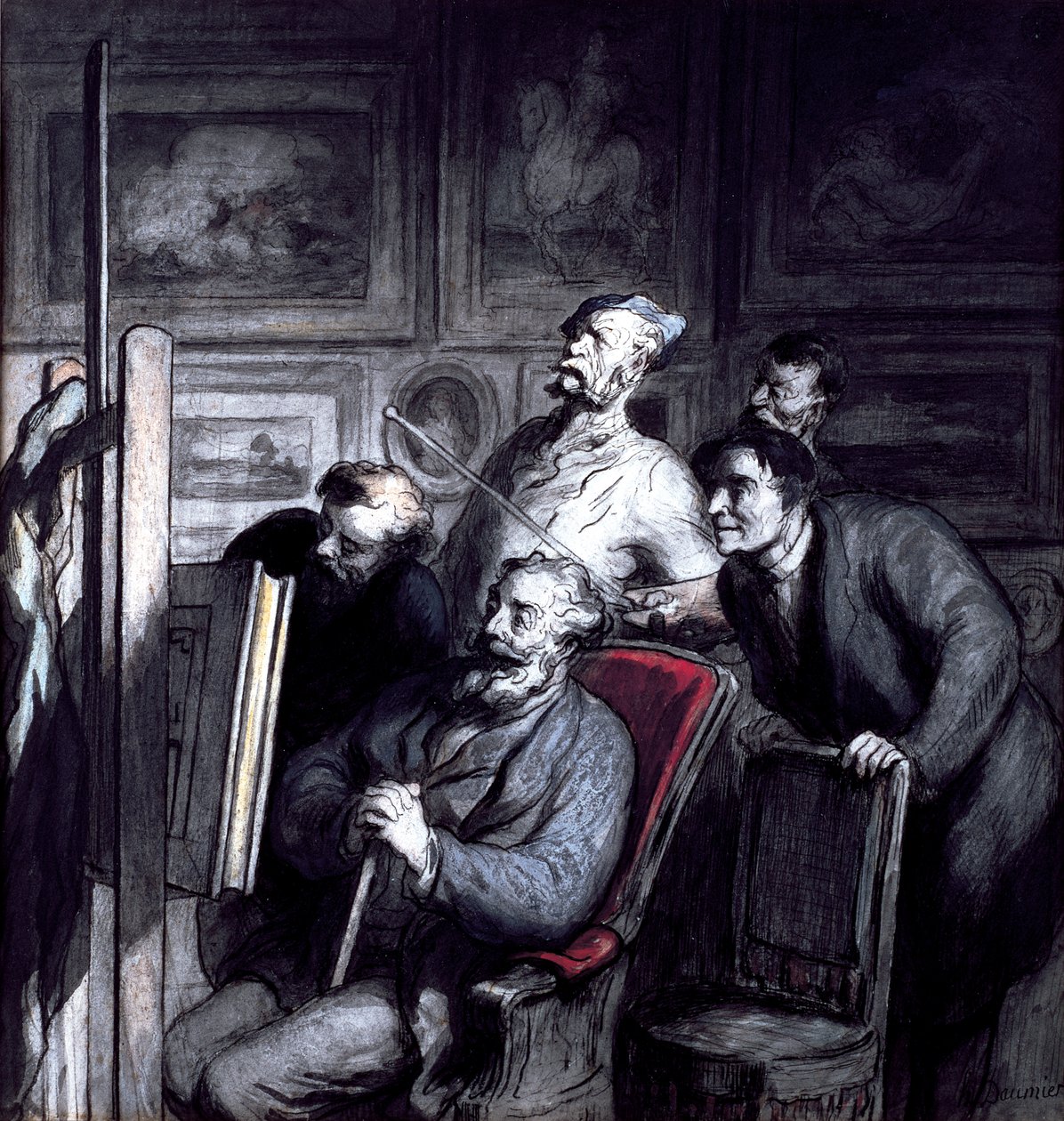 Los aficionados, después de 1862 de Honoré Daumier