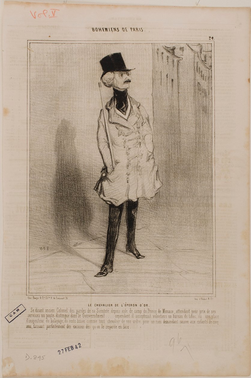 El caballero de la espuela dorada de Honoré Daumier
