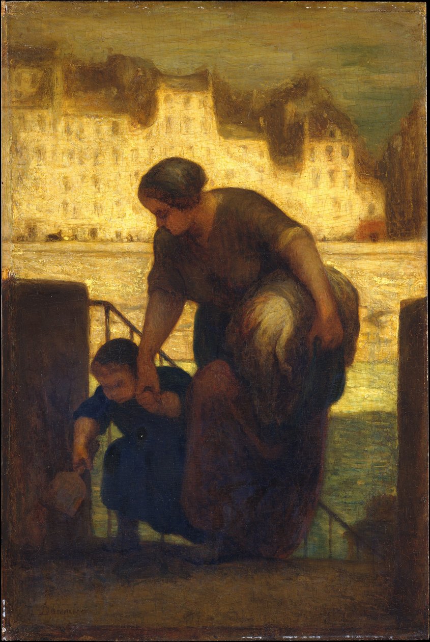 La lavandera de Honoré Daumier