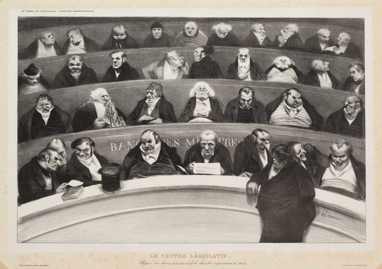 El vientre legislativo (Le ventre législatif) de Honoré Daumier
