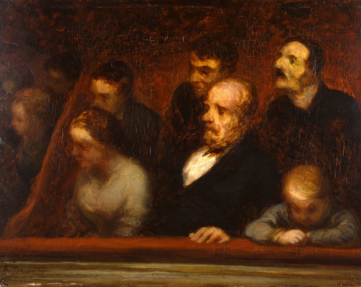 El palco (en los palcos del teatro) de Honoré Daumier