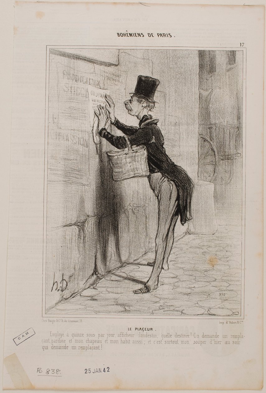 El hombre de los carteles de Honoré Daumier