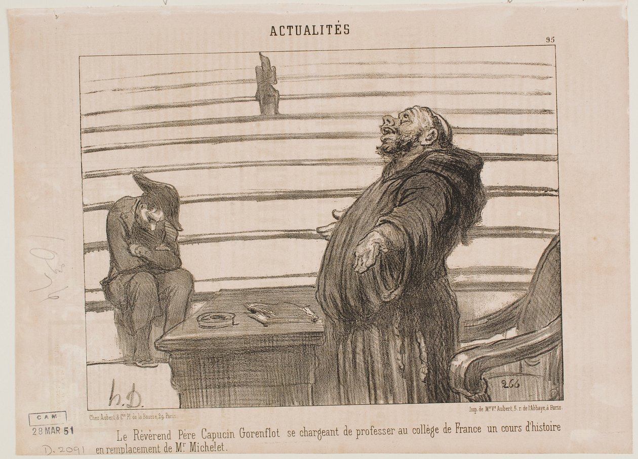 El reverendo padre de la orden de los capuchinos de Honoré Daumier