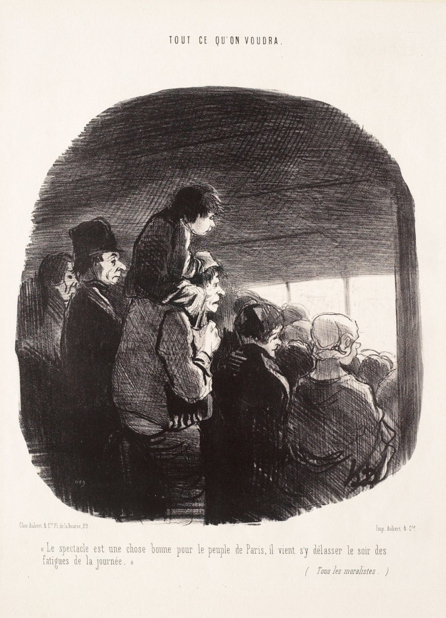 El espectáculo es algo bueno para el pueblo de París de Honoré Daumier
