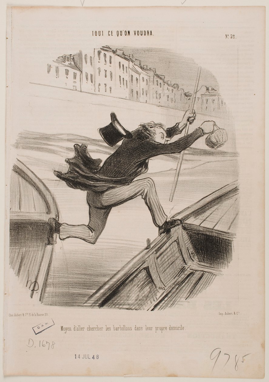 El mejor método para pescar… de Honoré Daumier