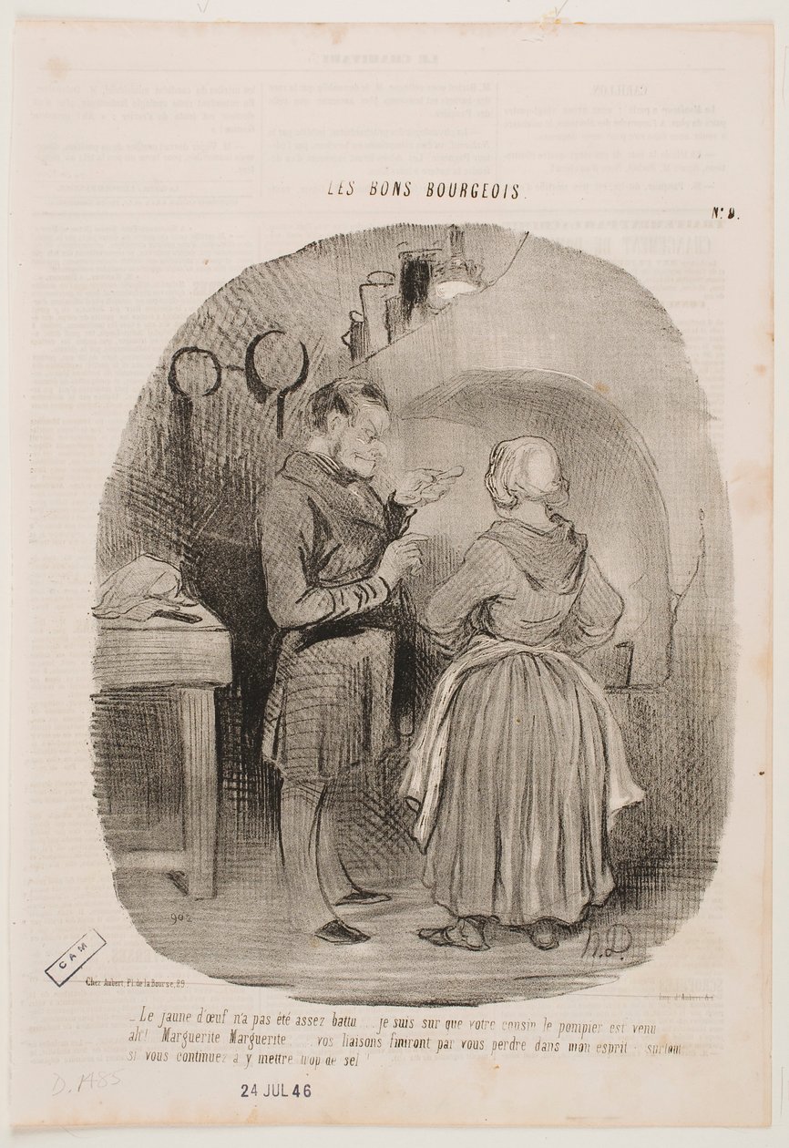 La yema de huevo no está suficientemente batida. de Honoré Daumier
