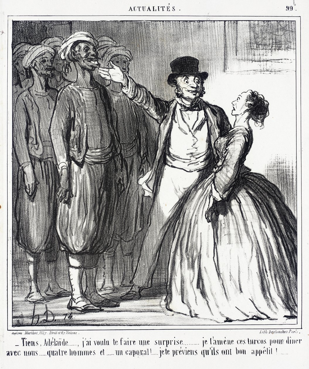 Mira, Adélaïde... quería darte una sorpresa... de Honoré Daumier