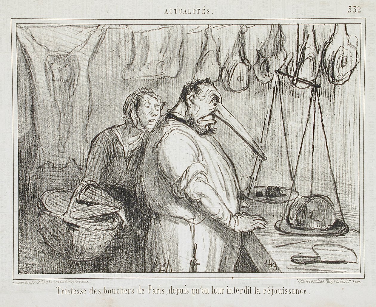 Tristeza de los carniceros de París... de Honoré Daumier