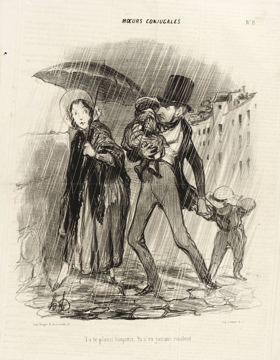 Siempre te quejas, nunca estás contento de Honoré Daumier