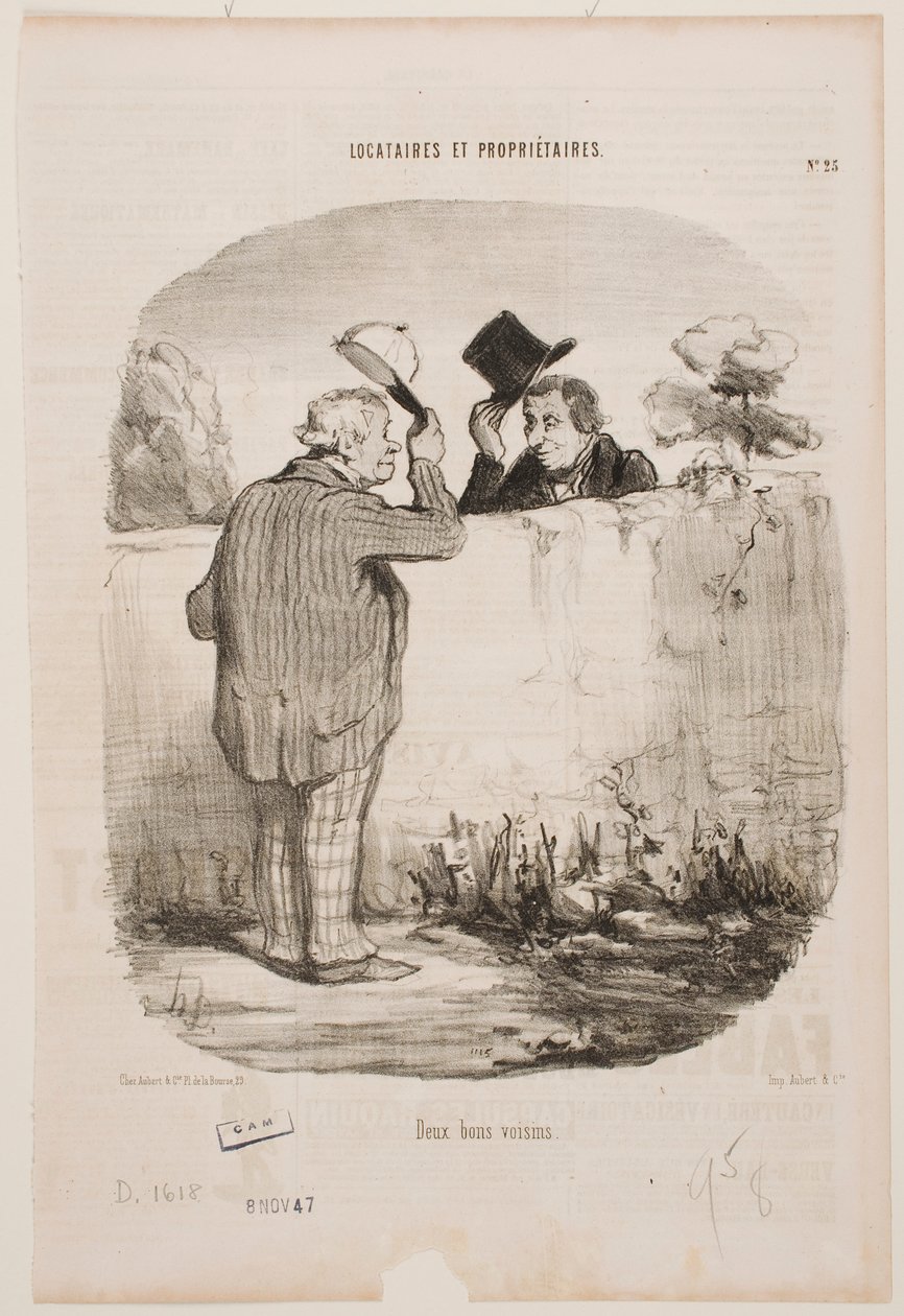 Dos buenos vecinos de Honoré Daumier