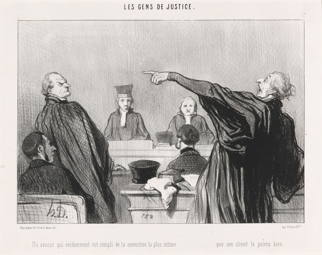 Un abogado que está... lleno de una convicción... íntima... de Honoré Daumier