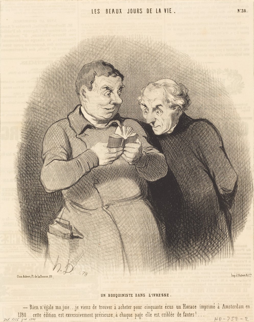Un librero en estado de embriaguez de Honoré Daumier