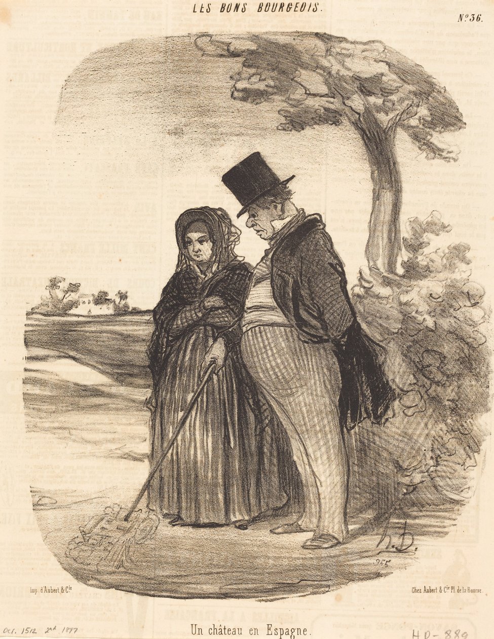 Un castillo en el aire de Honoré Daumier