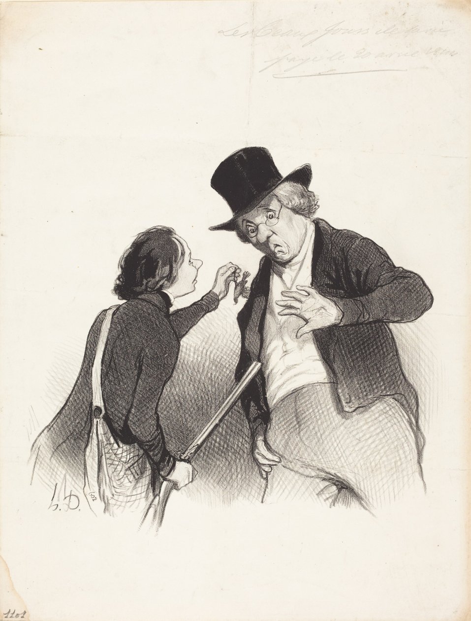 Un comienzo de la caza de Honoré Daumier