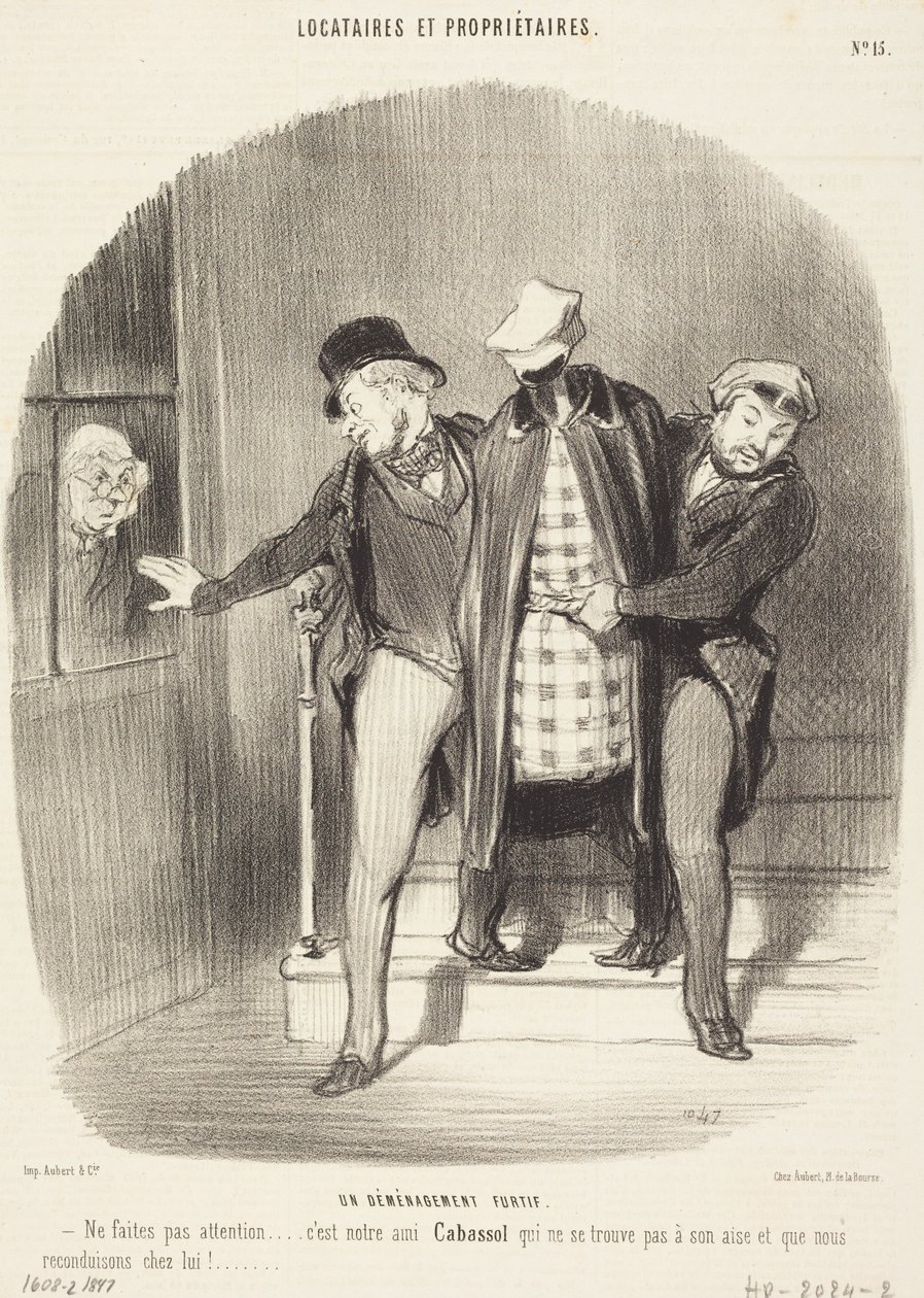 Una mudanza furtiva de Honoré Daumier