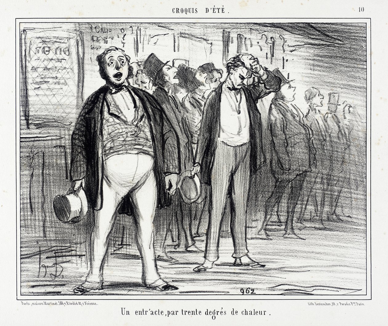 Un intermedio, con treinta grados de calor de Honoré Daumier