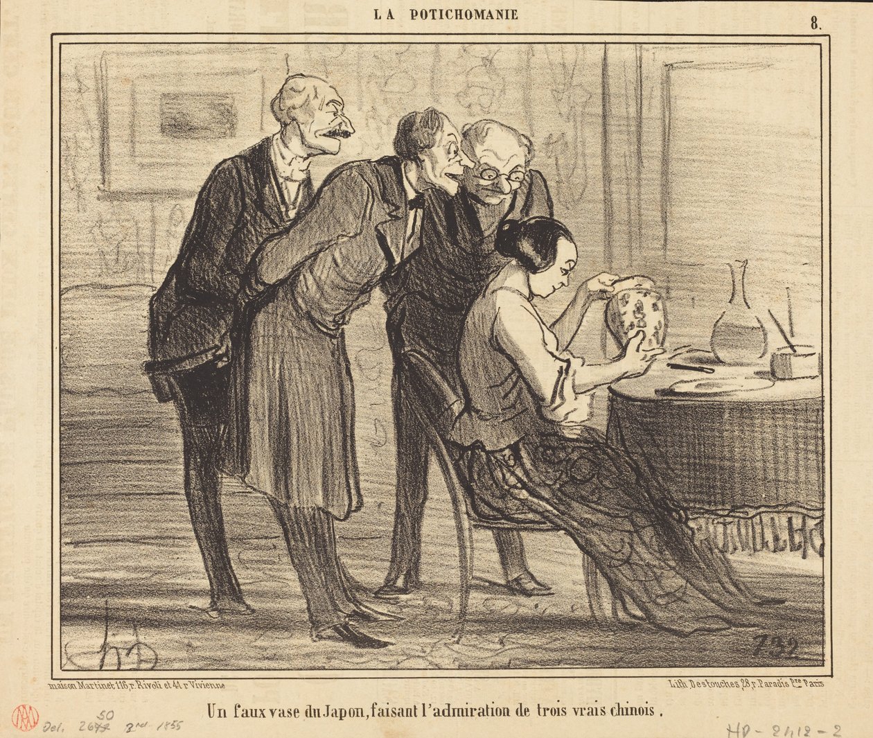 Un jarrón japonés falso que parece... de Honoré Daumier