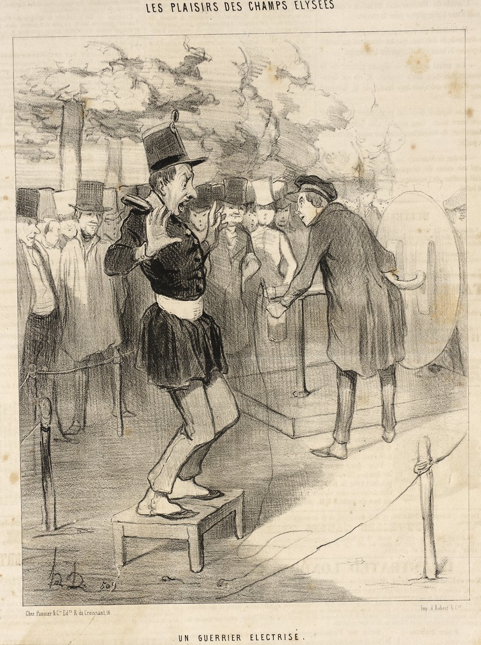 Un guerrero electrizado de Honoré Daumier