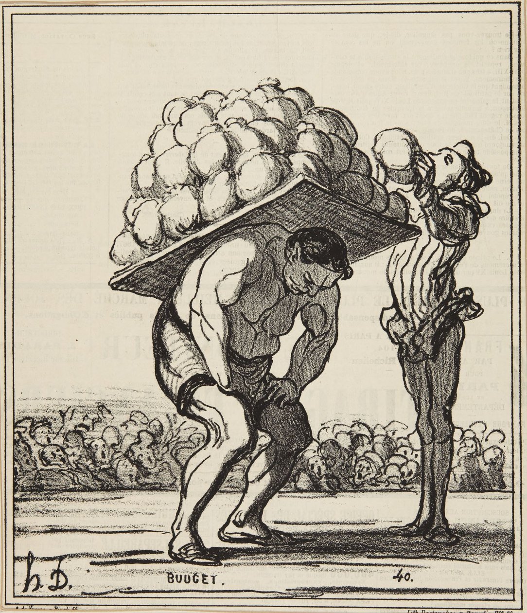 «Un Hércules que anima a los participantes en la fiesta de Saint-Cloud» de Honoré Daumier
