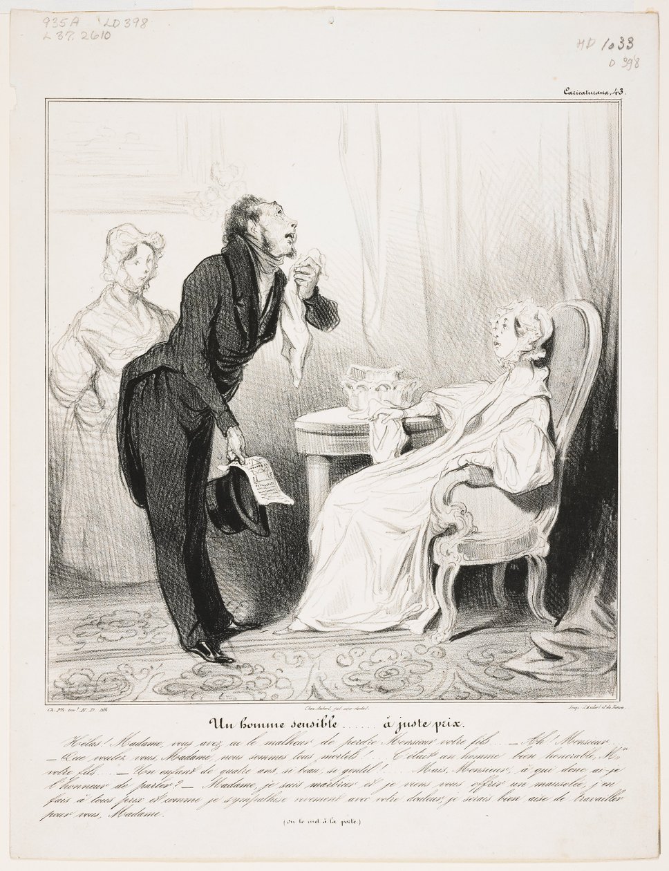 Un hombre sensible (Caricaturana 43) de Honoré Daumier