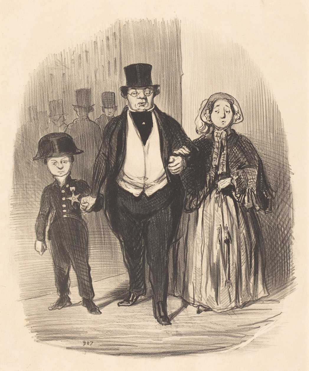 Un joven que es la esperanza... de la familia Badinguet de Honoré Daumier