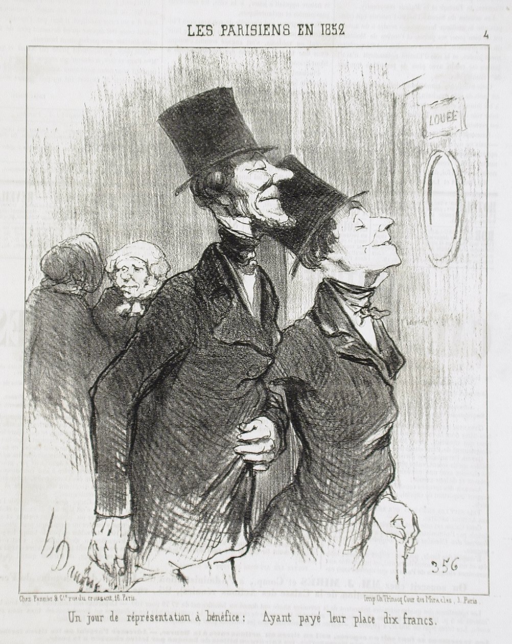 ¡Un día de función benéfica! de Honoré Daumier