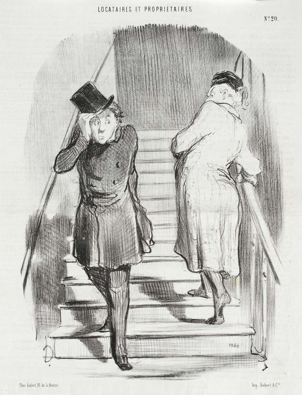 Un inquilino que debe tres cuotas de Honoré Daumier