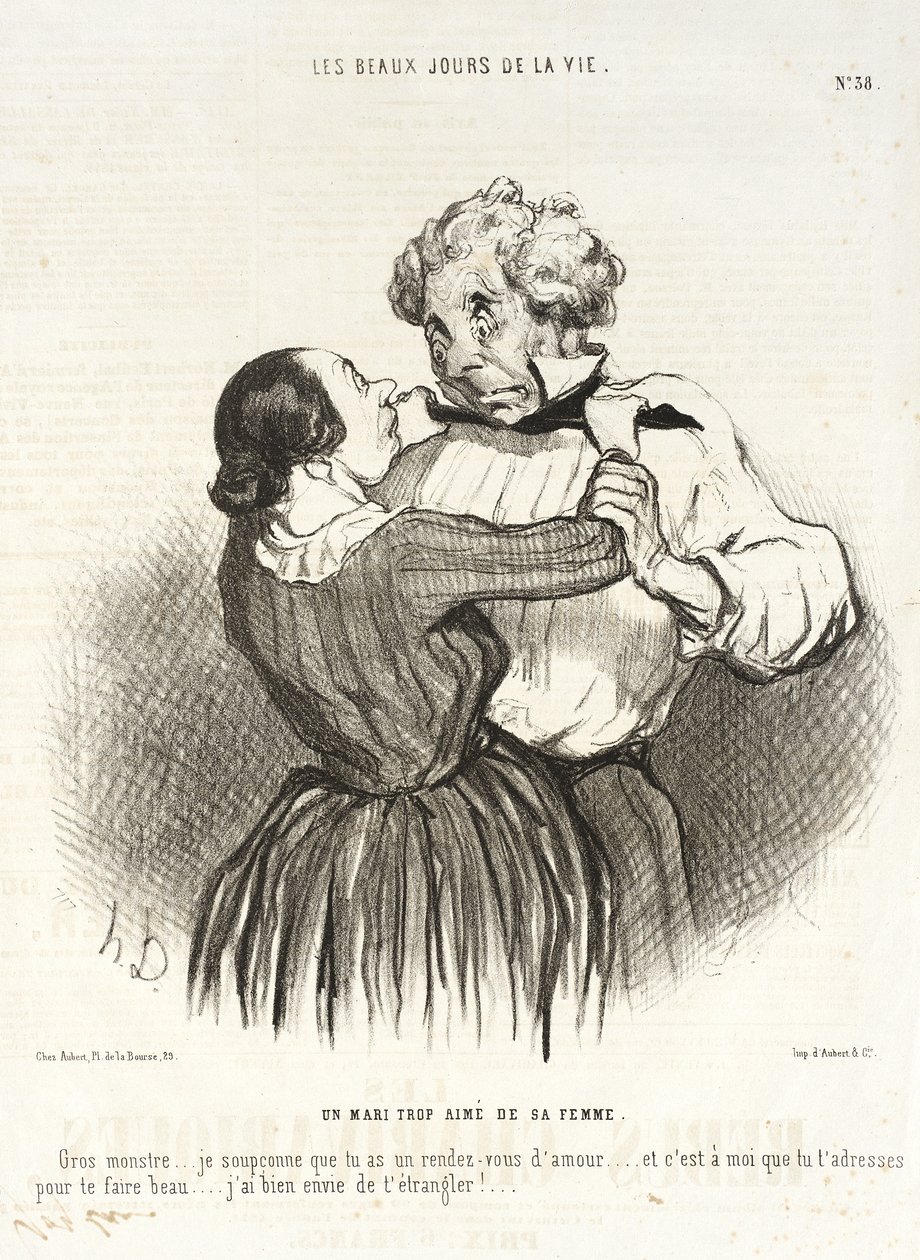 Un marido al que su mujer quiere demasiado. de Honoré Daumier