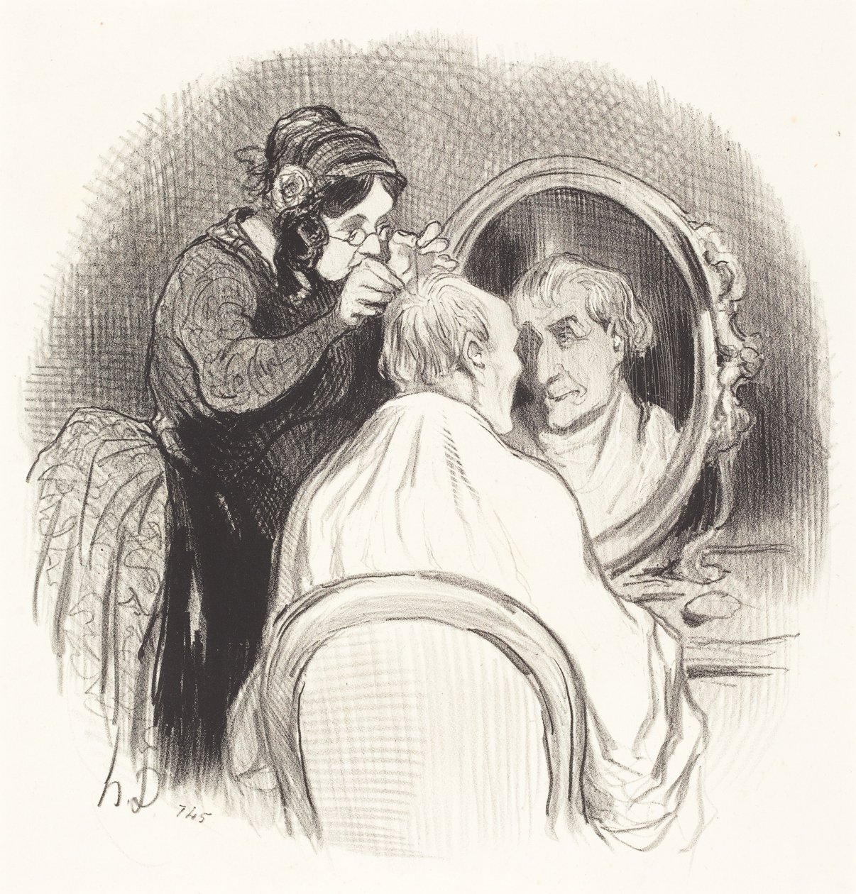Un Señor que Rejuvenece Demasiado de Honoré Daumier