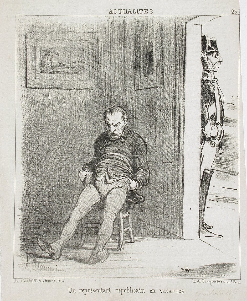 Un diputado republicano de vacaciones de Honoré Daumier