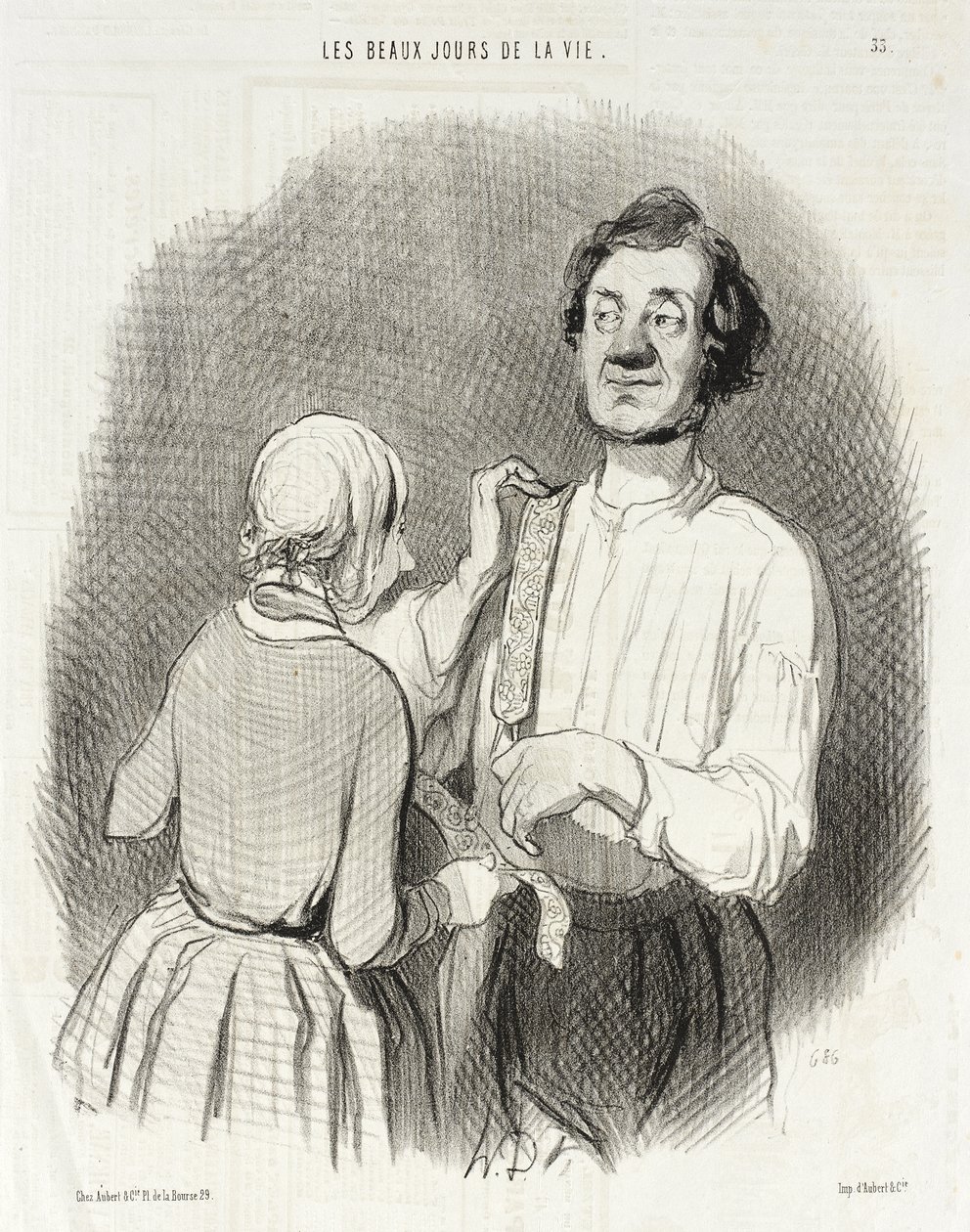 Un día de fiesta y tirantes. de Honoré Daumier