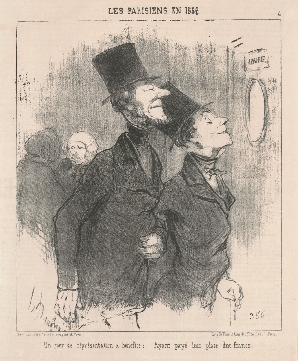 Un día de función benéfica de Honoré Daumier