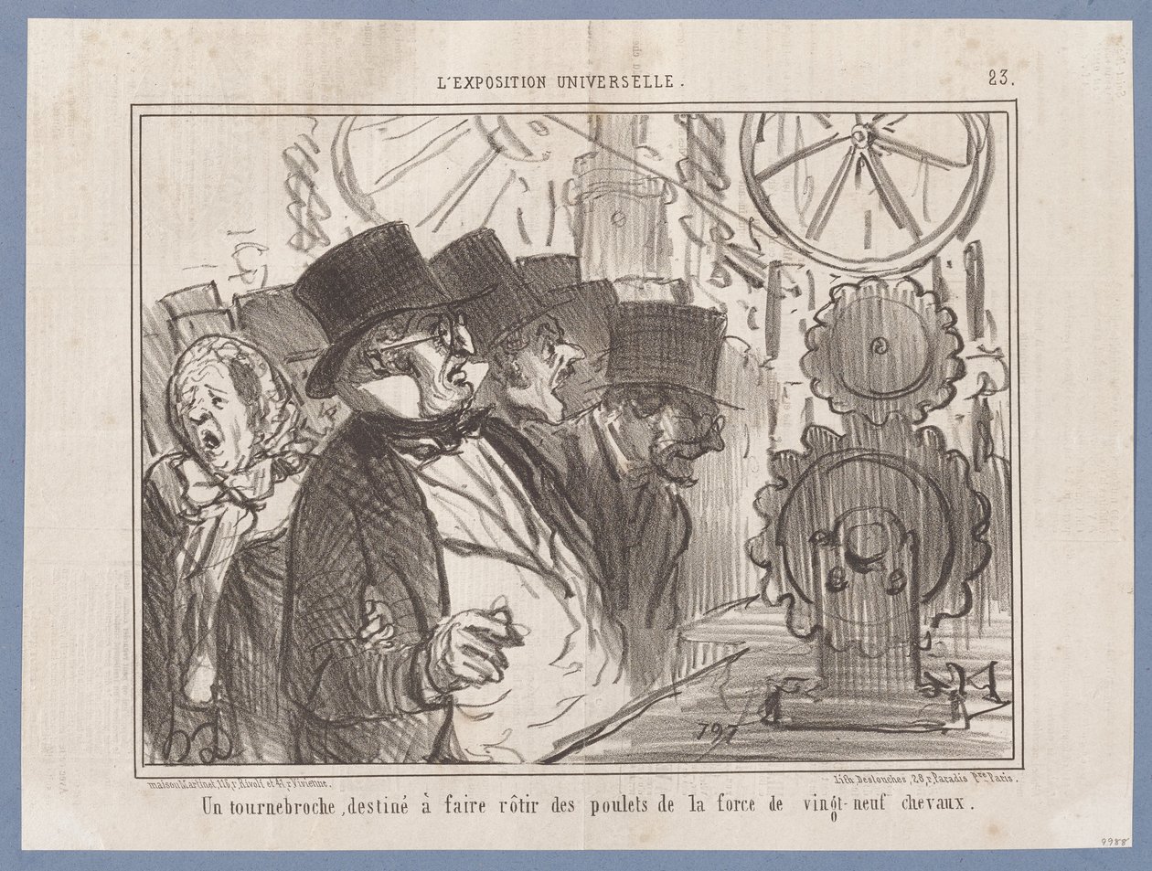 Un asador destinado a... (La Exposición Universal), de Le Charivari de Honoré Daumier