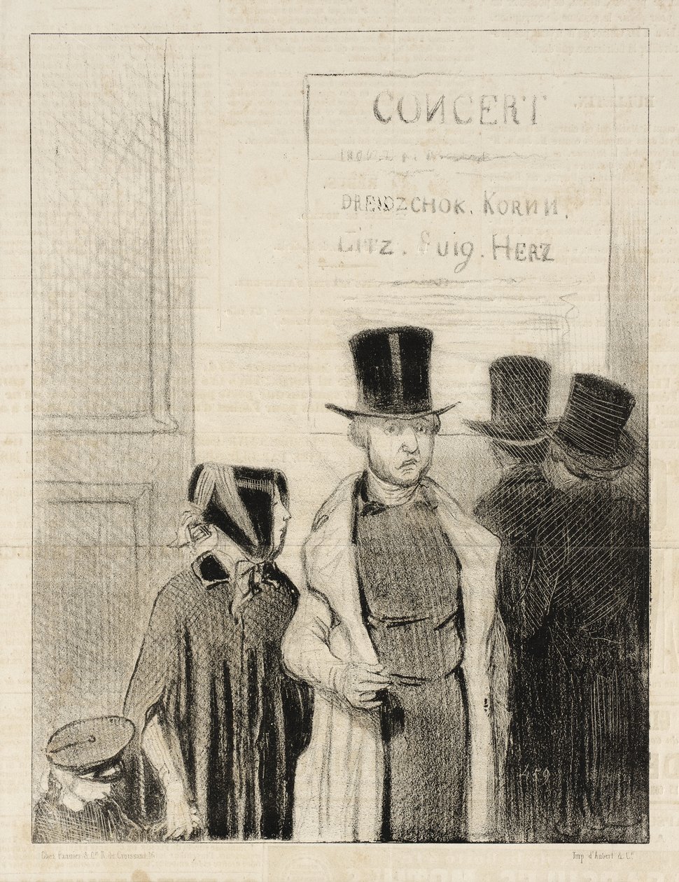 Un anuncio de concierto de Honoré Daumier