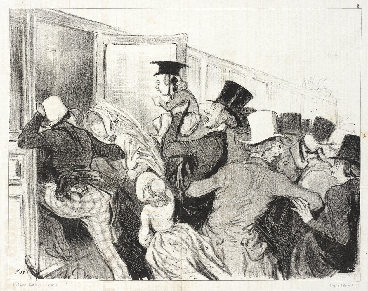 Una diligencia asaltada de Honoré Daumier