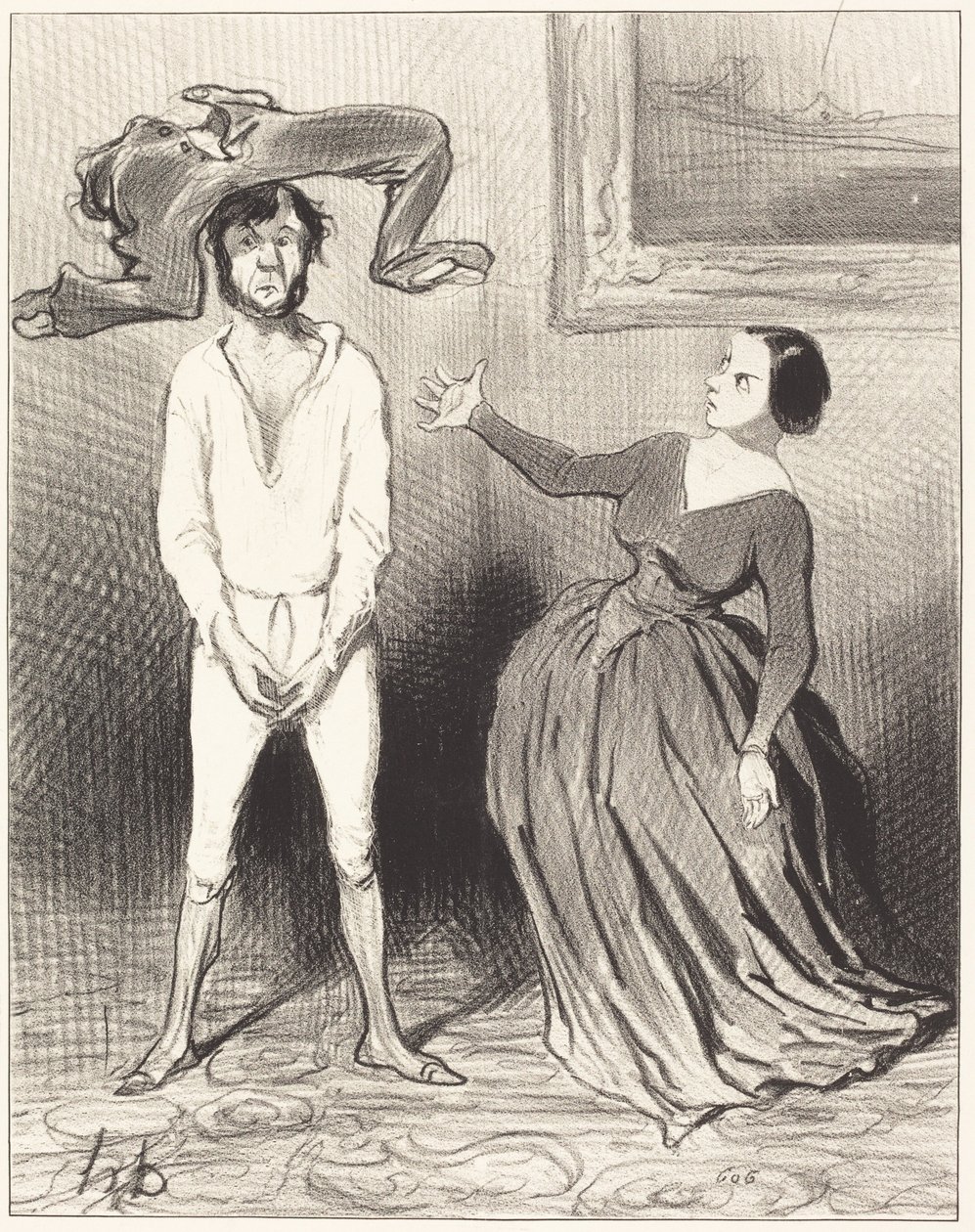 Una mujer como yo... ¿volver a poner un botón... de Honoré Daumier