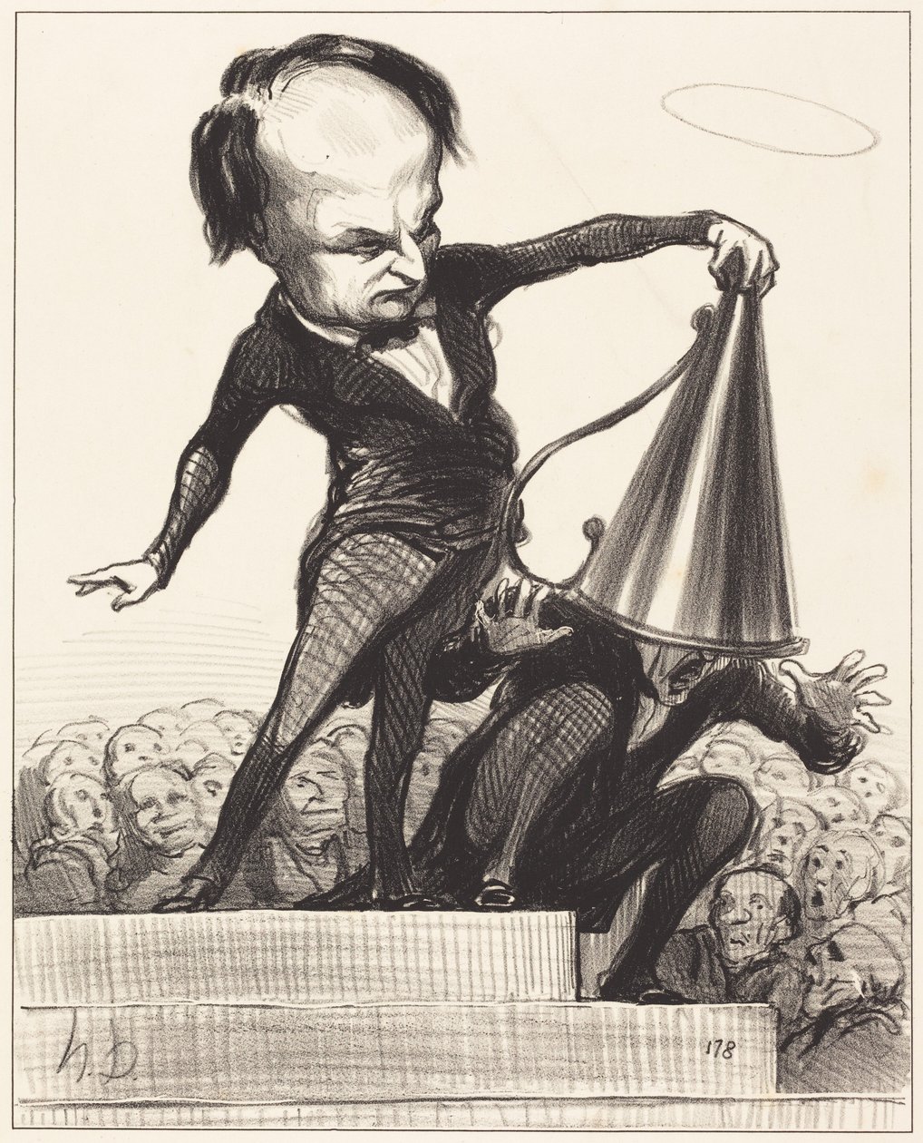 Una gloria apaga a la otra de Honoré Daumier
