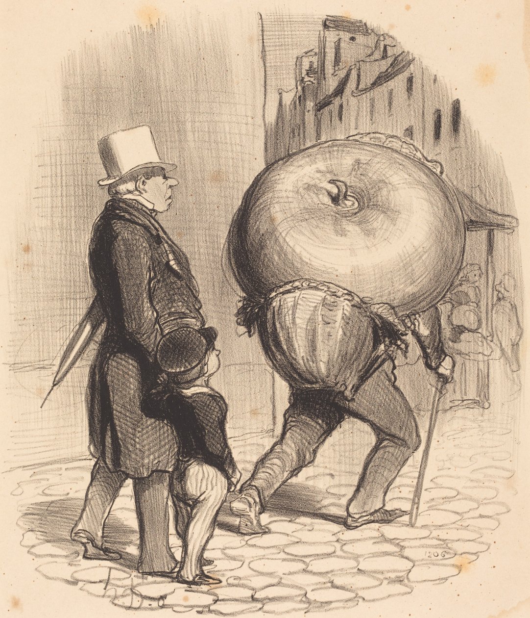 Una lección de botánica de Honoré Daumier