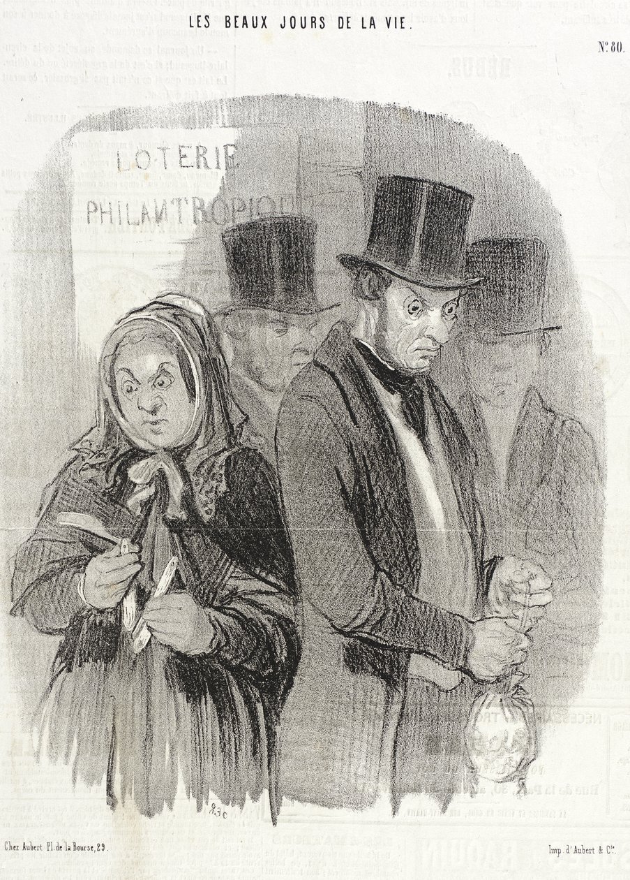 Una lotería benéfica. de Honoré Daumier