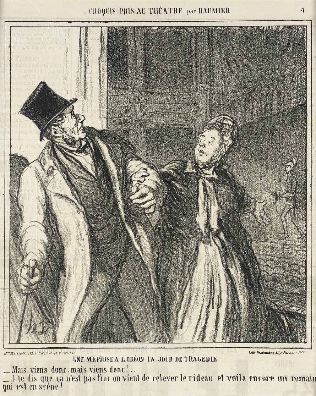 Un malentendido en el Odéon... de Honoré Daumier