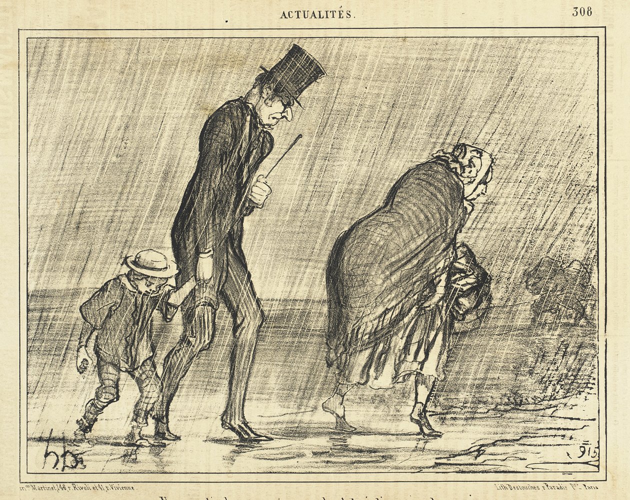 Una excursión al campo durante el precioso mes de mayo... de Honoré Daumier