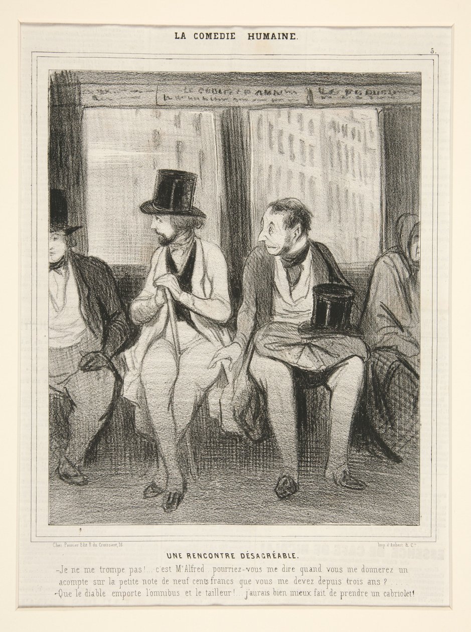 Un encuentro desagradable, de «La comedia humana» de Honoré Daumier