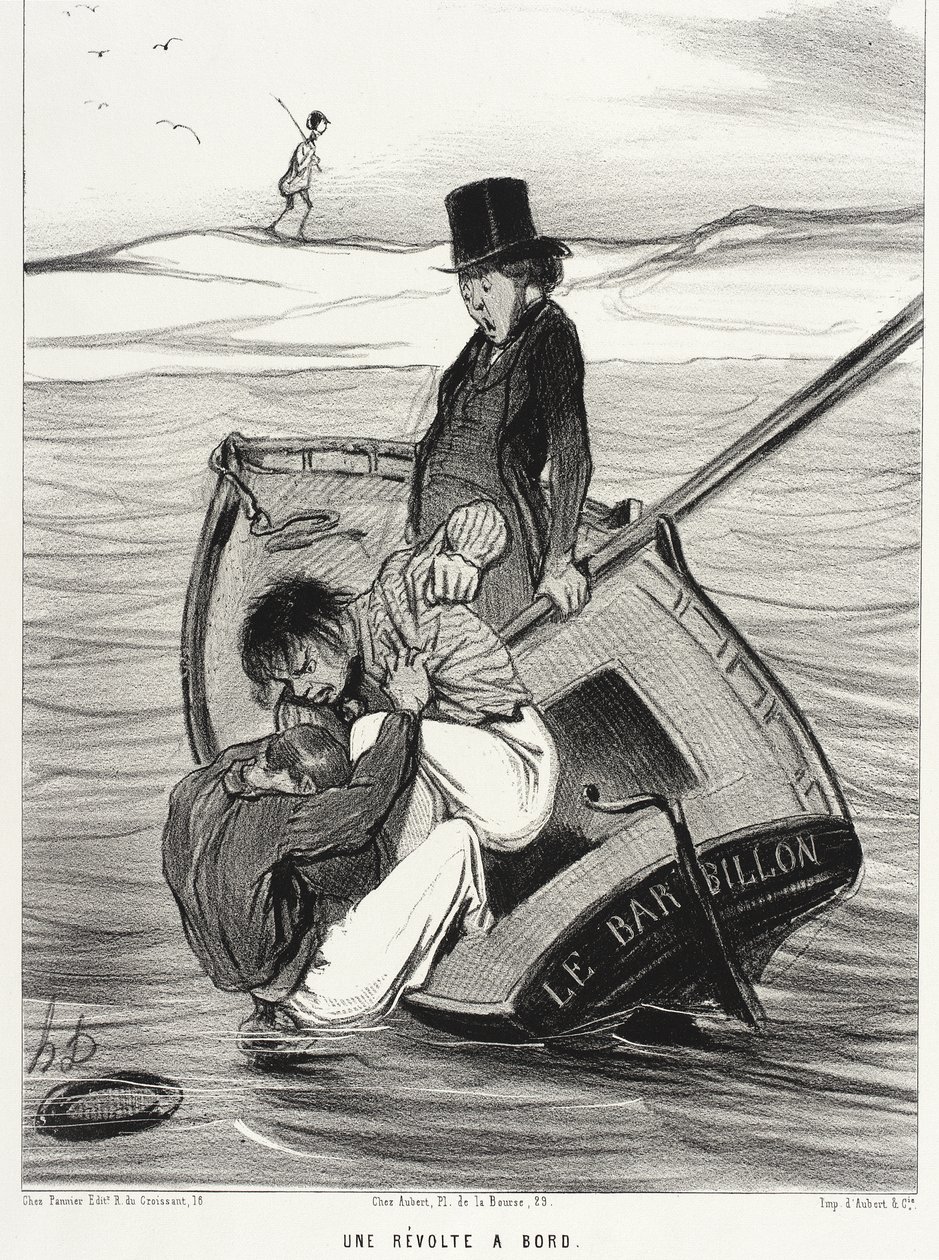 Una revuelta a bordo de Honoré Daumier